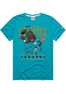 Travis Hunter Jacksonville Jaguars Teal Draft Pick Short Sleeve Fashion Player T Shirt