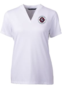 Cutter and Buck New England Revolution Womens White Forge Short Sleeve T-Shirt