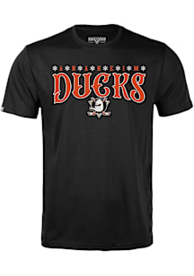 Levelwear Anaheim Ducks Black Richmond Snowflakes Short Sleeve T Shirt