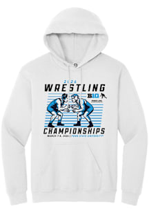 Summit Sportswear Big Ten Mens White 2026 Wrestling Championships Long Sleeve Hoodie