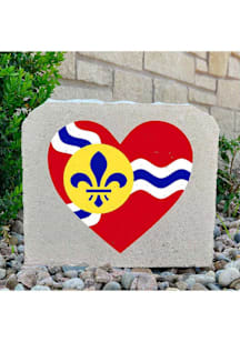 St Louis Heart Shaped Flag 11x11 Rock - Grey