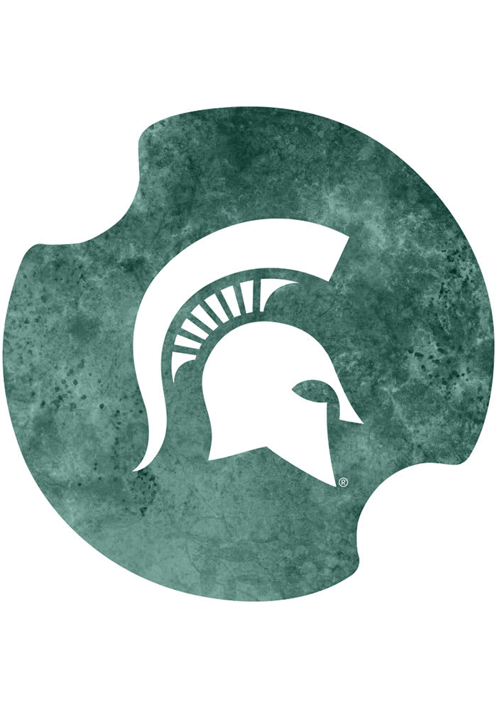 Michigan State Spartans Ceramic 2 Pack Car Coaster - Green