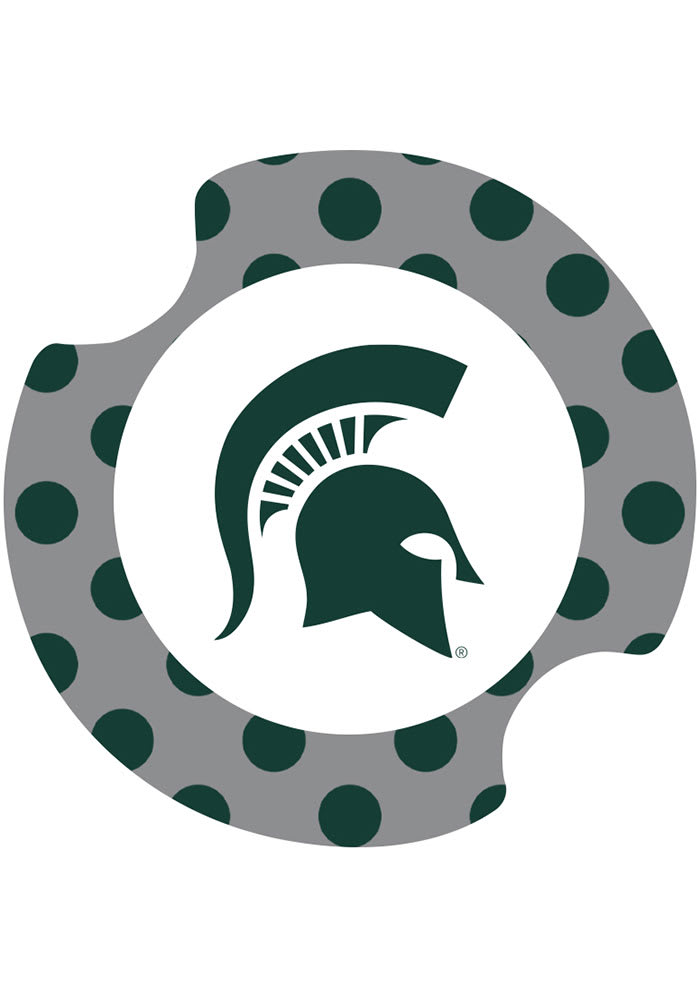 Michigan State Spartans Ceramic 2 Pack Car Coaster - Green