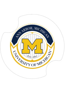 Michigan Wolverines Ceramic 2 Pack Car Coaster - Yellow
