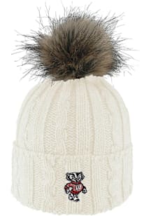 LogoFit Wisconsin Badgers White Alps Womens Knit Hat