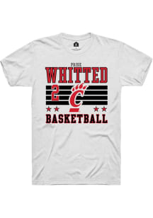 Paige Whitted Rally Mens White Cincinnati Bearcats NIL Striped Player T Shirt