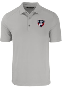 Cutter and Buck FC Dallas Mens Grey Forge Recycled Short Sleeve Polo
