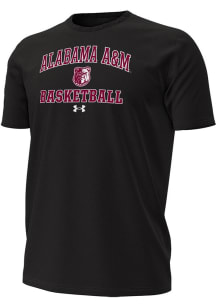 Under Armour Alabama A&amp;M Bulldogs Black Basketball Performance Short Sleeve T Shirt