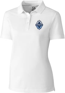 Cutter and Buck Vancouver Whitecaps FC Womens White Advantage Short Sleeve Polo Shirt