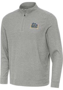 Mens Drexel Dragons Grey Antigua Subtle Qtr Zip Pullover