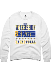 Omari Witherspoon Rally Mens White Pitt Panthers NIL Striped Player Crew