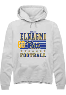 Akram Elnagmi Rally Mens White Pitt Panthers NIL Striped Player Hood