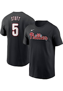 Bryson Stott Philadelphia Phillies Black Pitch Black Short Sleeve Player T Shirt