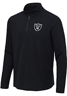 Antigua Las Vegas Raiders Mens Black Sync Long Sleeve Qtr Zip Pullover