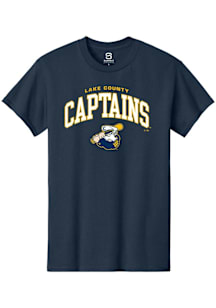 Summit Sportswear Lake County Captains Navy Blue Arch Mascot Short Sleeve T Shirt
