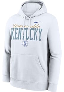 Nike Kentucky Wildcats Mens White Victory Mindset Long Sleeve Hoodie