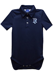 Vive La Fete Rhode Island Rams Baby Navy Blue Team Short Sleeve One Piece Polo