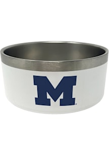 Michigan Wolverines Stainless Steel Dog Pet Bowl Navy Blue