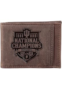 Indiana Hoosiers 2025 CFP National Champions Embossed Mens Bifold Wallet