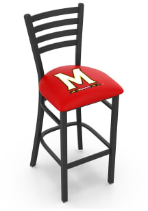 Black Maryland Terrapins Stationary Pub Stool