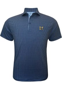 Mens Navy Blue Michigan Wolverines Vault Mascot Short Sleeve Fashion Polo