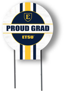 East Tennesse State Buccaneers KH Sports Fan 20x20 Circle Yard Sign with Stakes Proud Grad Yard Si..