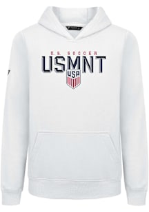 Levelwear USMNT Youth White Podium Jr Carve Long Sleeve Hoodie