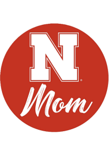 Red Nebraska Cornhuskers 3&quot; Mom Button