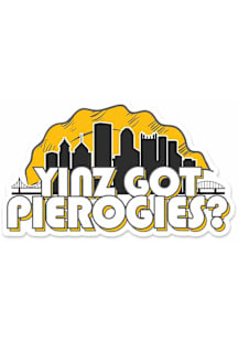 Pittsburgh Yinz Got Pierogies Stickers - Beige