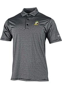 Columbia Oregon Ducks Mens Black Heat Seal Double Hit Short Sleeve Polo