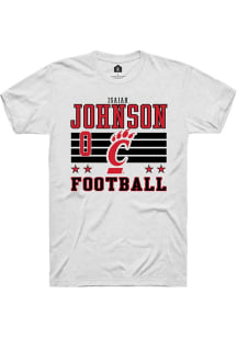 Isaiah Johnson Rally Mens White Cincinnati Bearcats NIL Striped Player T Shirt