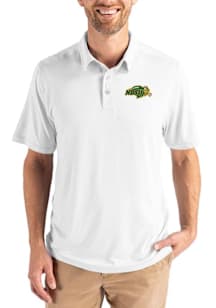 Cutter and Buck North Dakota State Bison Mens White Coastline Eco Short Sleeve Polo