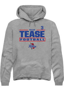 Micah Tease Rally Mens Graphite Tulsa Golden Hurricane NIL Stacked Box Player Hood