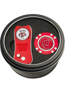 Red Wisconsin Badgers Switchblade Golf Chip Golf Gift Set
