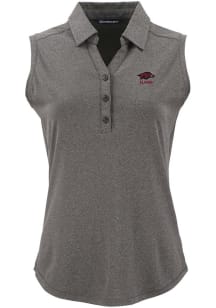 Cutter and Buck Arkansas Razorbacks Womens Black Alumni Forge Eco Polo Shirt