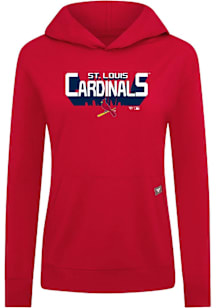 Levelwear St Louis Cardinals Womens Red Relay Retro 3D Hooded Sweatshirt