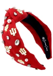 Beaded Logo Indiana Hoosiers Womens Headband - Crimson