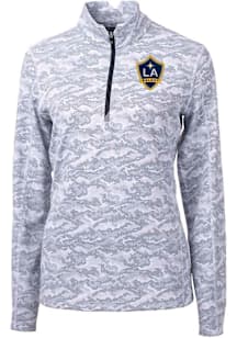 Cutter and Buck LA Galaxy Womens Charcoal Traverse Camo Qtr Zip