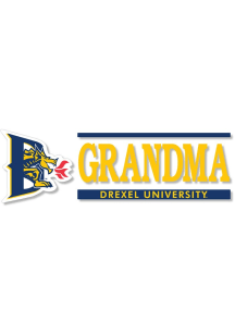 Navy Blue Drexel Dragons 6x2 Grandma Decal