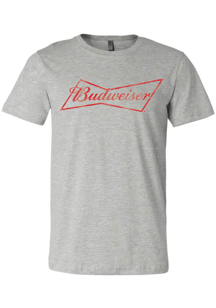 Budweiser St Louis Grey Logo Short Sleeve T Shirt