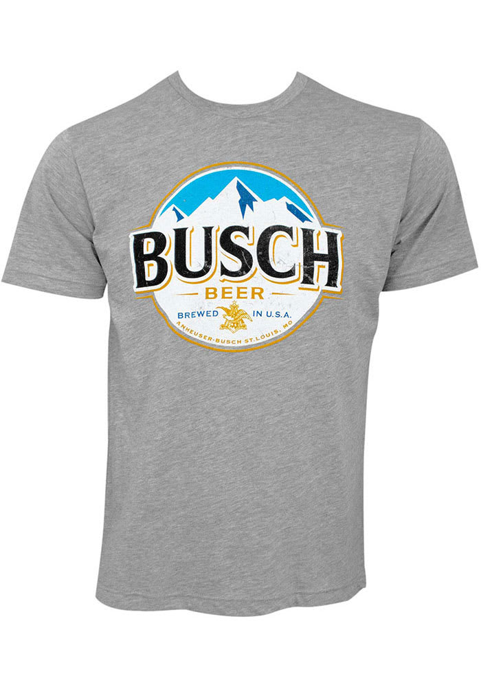 Busch Grey Logo Short Sleeve T Shirt
