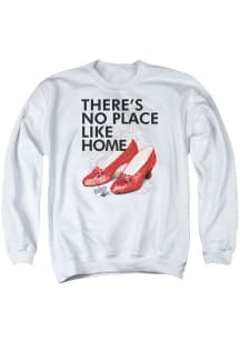 Wizard of Oz Womens White No Place Like Home Crew Sweatshirt