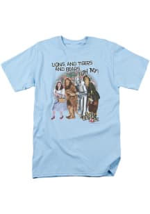 Wizard of Oz Womens Light Blue Lions And Tigers And Bears Short Sleeve T-Shirt