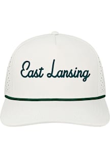 Michigan State Spartans White Cut Adjustable Adjustable Hat