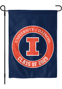 Navy Blue Illinois Fighting Illini Class of 2029 Garden Flag