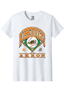 Summit Sportswear Akron RubberDucks Youth White Homefield Short Sleeve T-Shirt