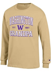 Champion Washington Huskies Gold Est. Date Grandpa Jersey Long Sleeve T Shirt