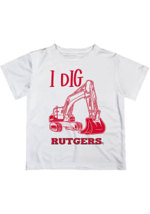 Infant Rutgers Scarlet Knights White Vive La Fete Excavator Short Sleeve T-Shirt