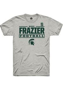 Makhi Frazier Ash Michigan State Spartans NIL Stacked Box Short Sleeve T Shirt