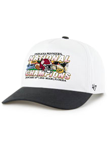 47 Indiana Hoosiers 2026 National Champs Event Two Tone Hitch Adjustable Hat - White